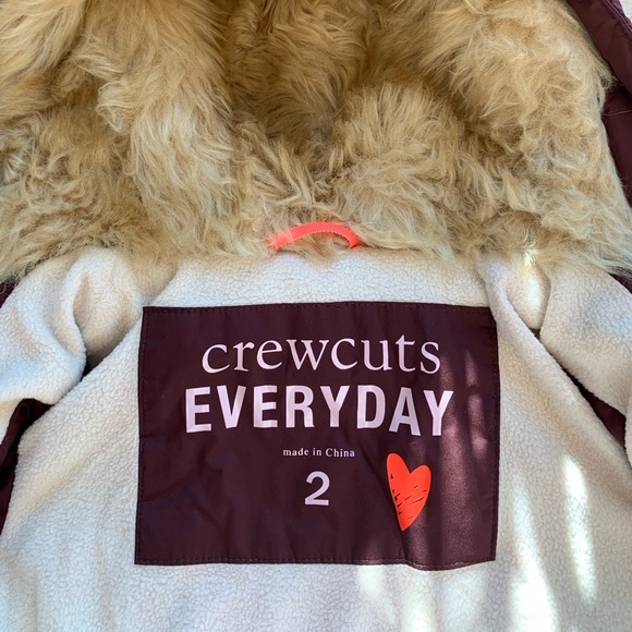 Crewcuts burgundy puffer coat SZ 2T - Picture 8 of 8